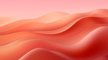 Obraz premium Vibrant red and pink background with a wave pattern is displayed. The background is a gradient of pink, with the top of the wave being a lighter shade of pink. The wave pattern is bold