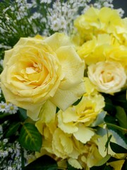 bouquet of yellow roses