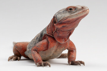 Obraz premium A photorealistic chuckwalla lizard from the Mojave Desert with wrinkled skin and reddish hue