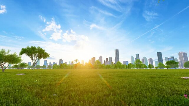 Green Eco City Environmental Protection（3D software production, not AI）