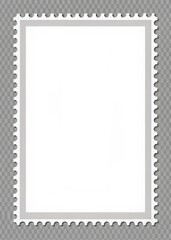 Obraz premium blank white postage stamp