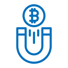bitcoin magnet icon