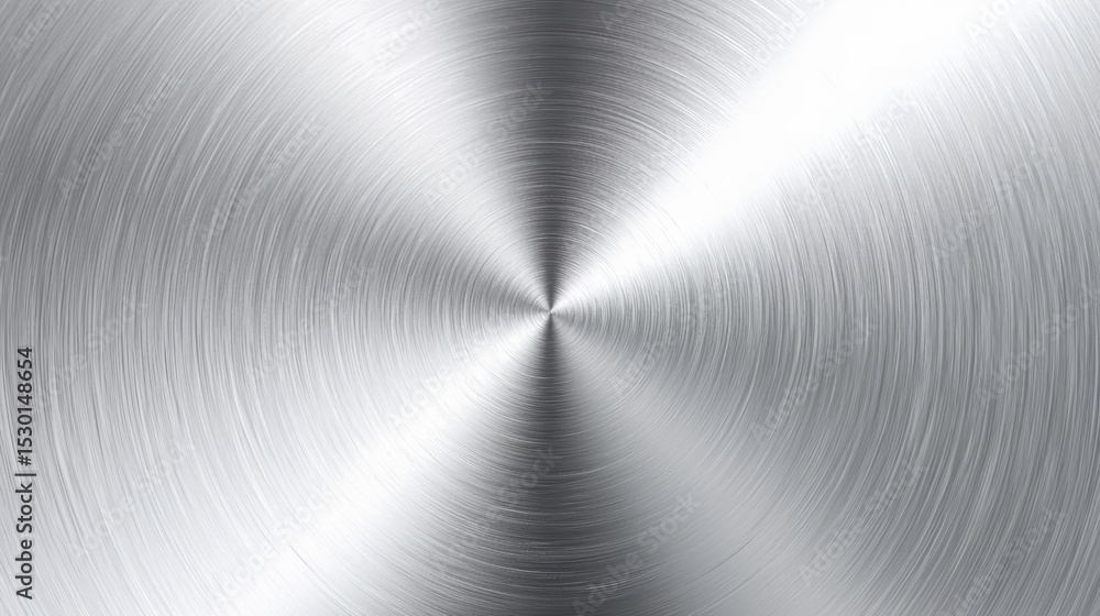 Aufkleber silver object with a circular shape. the object is shiny and reflective. it is a piece of metal or a