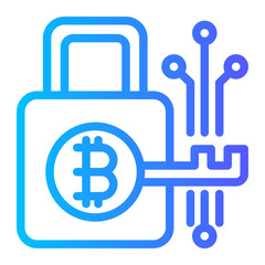Obraz premium Crypto Lock and Key icon
