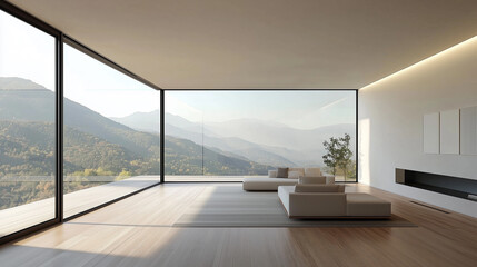 Obraz premium empty room with window