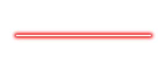 Red neon line glowing isolated on transparent black background. Futuristic neon light stripe, glow sparkle effect, glowing line element, blur light trail. PNG design element © mostafa