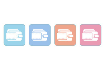 Digital wallet icon. Payment receipt. Customizable e-wallet with digital currency and various financial tools enhances the convenience of online transactions.