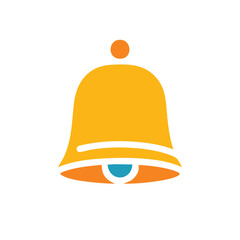 Fototapeta premium Notification Bell Icon: A simple yet elegant depiction of a bell icon in vibrant colors, perfect for representing notifications, reminders, or announcements.