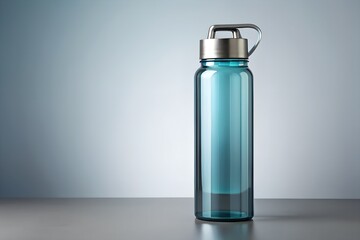 Blue aqua water bottle for fitness lifestyle and daily hydration needs