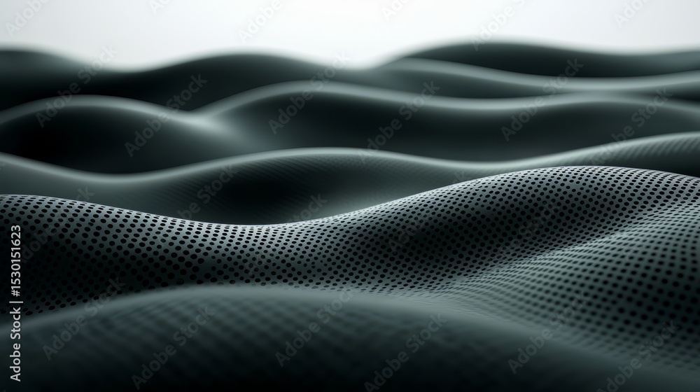 Aufkleber The image is a close up of a black and white patterned fabric. The pattern is made up of small dots that are arranged in a way that creates a sense of movement and texture