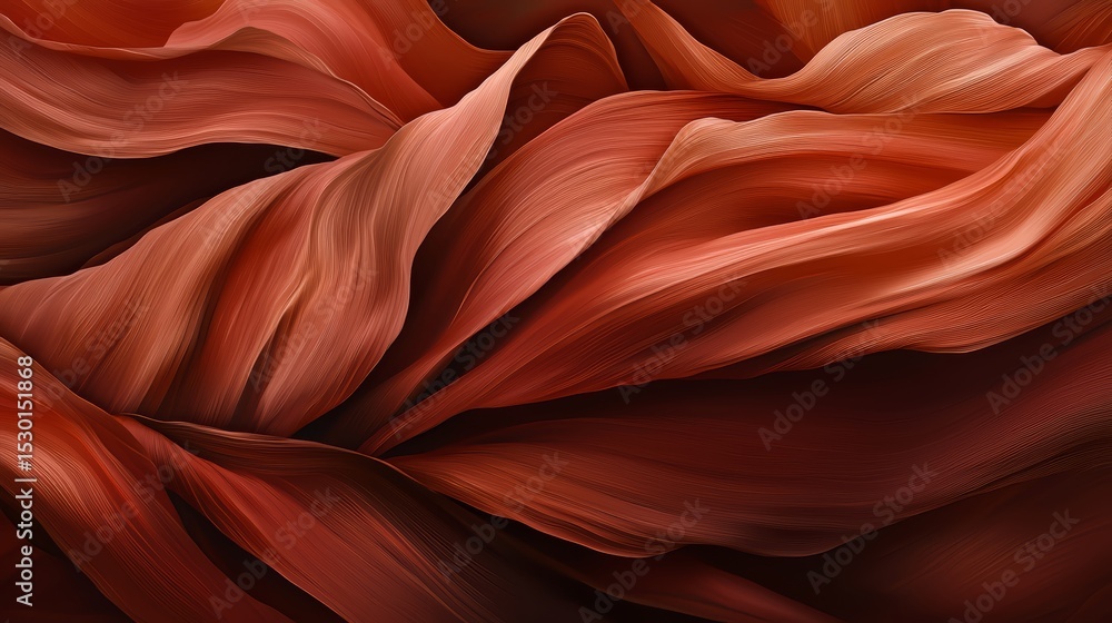 Poster The image is a close up of a red and orange wave. The colors are vibrant and the texture is rough, giving the impression of a powerful force of nature