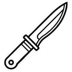 Sharp Blade Knife Weapon Tool Isolated Vector Illustration Design Element