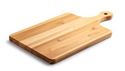 Wooden Cutting Board Isolated on White.