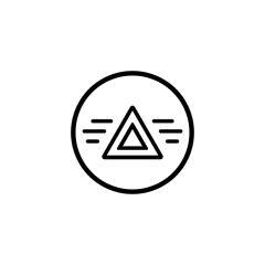 hazard lamp outline icon or hazard lamp label vector isolated. Best hazard lamp icon for websites, apps, or product relate about hazard lamp.