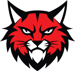 Cat head vector mascot logo