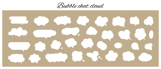 Bubble Chat Cloud Collection - Comic Style Speech Balloon Vector Set