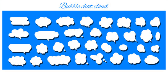 Bubble Chat Cloud Collection - Comic Style Speech Balloon Vector Set