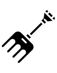 shovel fork icon vector