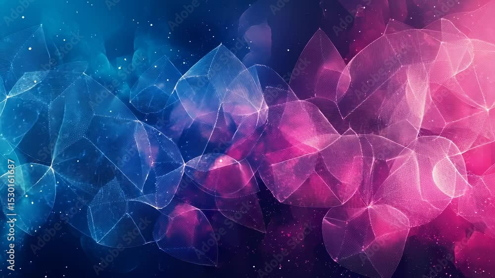 Poster abstract geometric background with dynamic blue and pink gradient for modern design