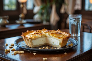 Pite me Djathë - Albanian Food Savory Cheese Pie Loved for Its Flaky Crust and Creamy Filling: Discover This Traditional Dish That Brings Comfort and Rich Flavor to Every Meal!