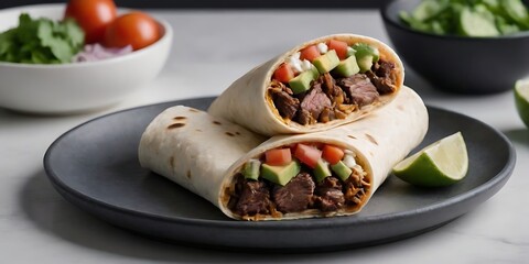 Delicious Beef Burritos with Avocado Salsa recipe, a flavorful Mexican food dish perfect for lunch or dinner.