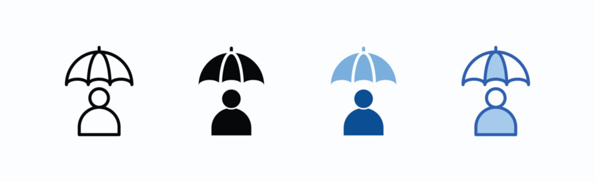 Self icon sheet multiple style collection isolated vector