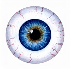 Detailed Blue Human Eye Illustration