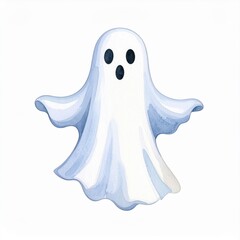 Obraz premium Cute Watercolor Ghost Illustration
