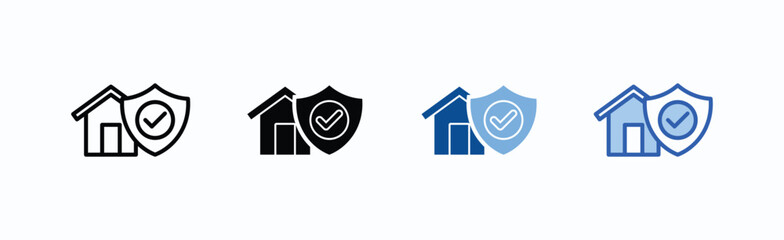 Home icon sheet multiple style collection isolated vector