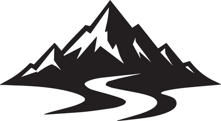 Mountain silhouette Vector | Minimalist & Trendy Mountain Silhouette Design | Unique & Stylish Mountain Artwork for Vector design