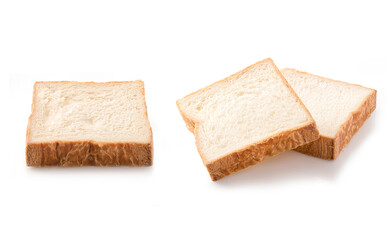 Sliced bread isolated on white background.