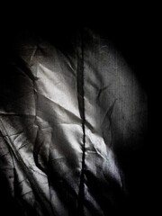 Black and White Rain Coat Texture. Use as a Background or Wallpaper. So Contrast and Grainy.