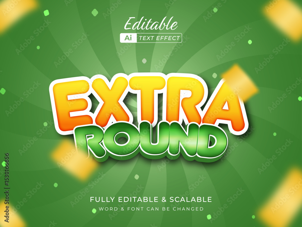 Poster extra round text effect. perfect for adding a playful touch to any design project.