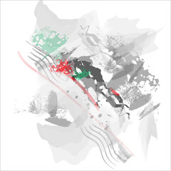 Illustration of Beautiful Contemporary Abstract Painting