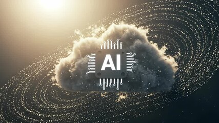 Artificial intelligence cloud computing innovative technology for data processing - Powered by Adobe