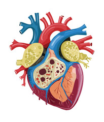 Diseased Heart with Abnormalities