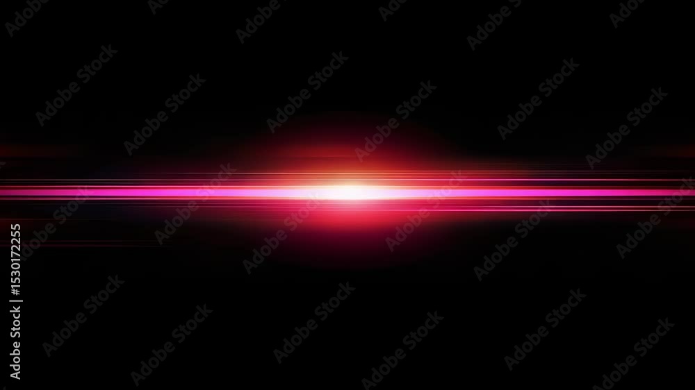 Poster dynamic red light streaks animation on black background for visual effects