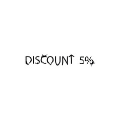 5% discount vector illustration of a 5% discount on the original price of a product