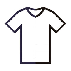 T-Shirt Icon Outline Vector &ndash; Minimalist Line Art on White Background
