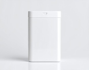 Mockup of a rectangular wet wipes package with a resealable plastic lid on top