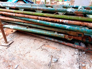 rusty metal pipes