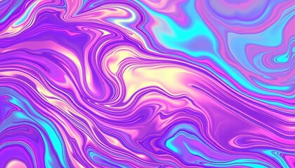 Swirling, iridescent liquid lines form an abstract, textured panorama , lines, wave