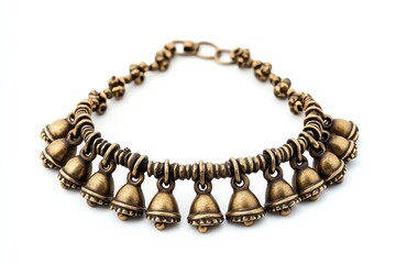 Obraz premium Ethnic Brass Anklet with Dome Shaped Bells