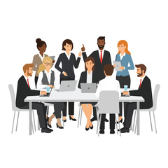 Teamwork in Action: Business Meeting Collaboration

