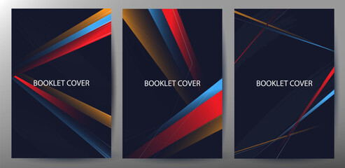 Modern Abstract Booklet Cover Designs Set