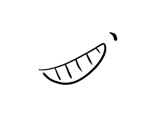 comic sign　7  笑う口　マンガ　シンプル　表現