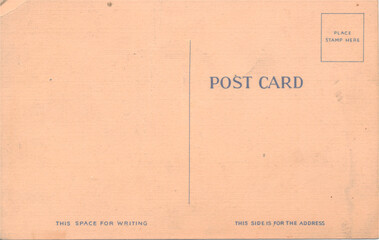 Vintage Postcard Back