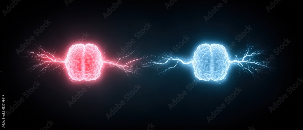 Poster dynamic brainwave interaction visuals conceptual science imagery technological environment abstract 