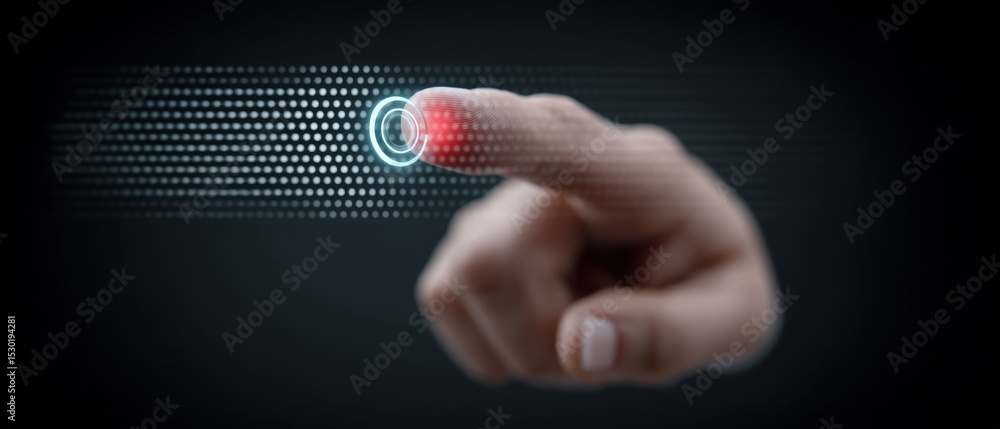 Poster digital interaction touch gesture virtual environment conceptual art technology close-up view user e