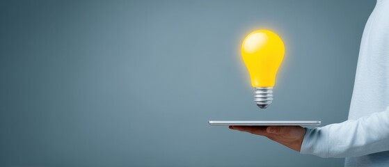 Innovative idea generation creative workspace digital concept minimalist environment close-up view inspiration and innovation